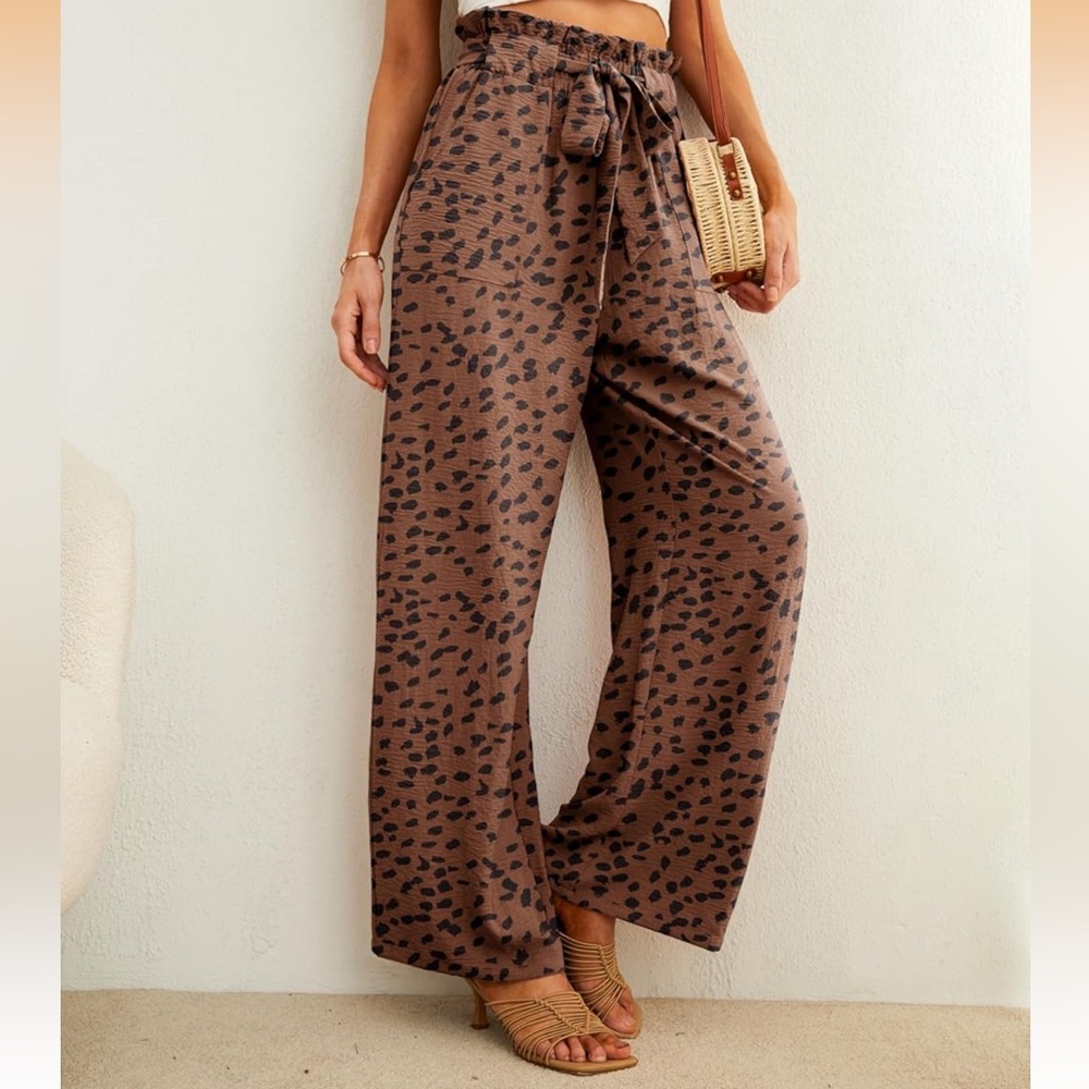 Leopard Wide Leg Pants - Picture 3 of 10